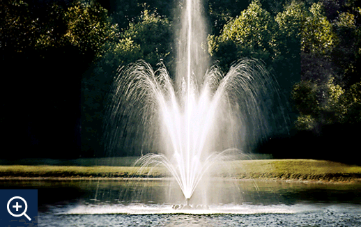 Custom Justice, outdoor floating pond and lake fountain and aerator